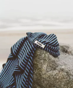 Tekla Organic Cotton Towels - Black And Blue