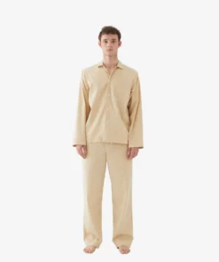 Tekla Fashion Jewellery Poplin Sleep Pants - Khaki