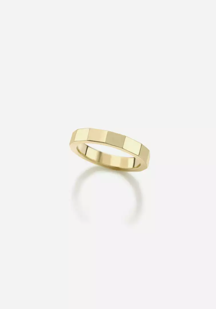 Jessica McCormack Fashion Jewellery 14 Sided Yellow Gold Band 1 Jessica McCormack Fashion Jewellery 14 Sided Yellow Gold Band