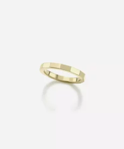 Jessica McCormack Fashion Jewellery Fine 14-Sided Yellow Gold Band