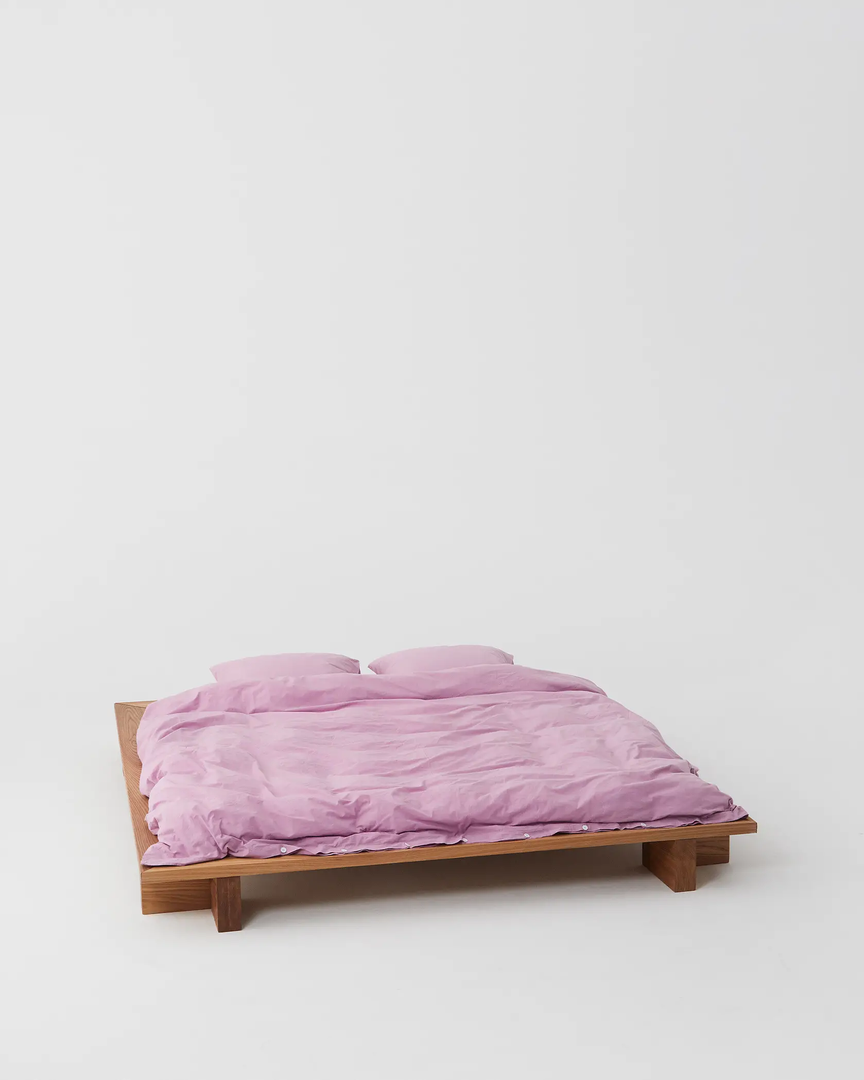 Tekla Cotton Percale Pillowcase - Mallow Pink - Pair 3 Tekla Cotton Percale Pillowcase - Mallow Pink - Pair