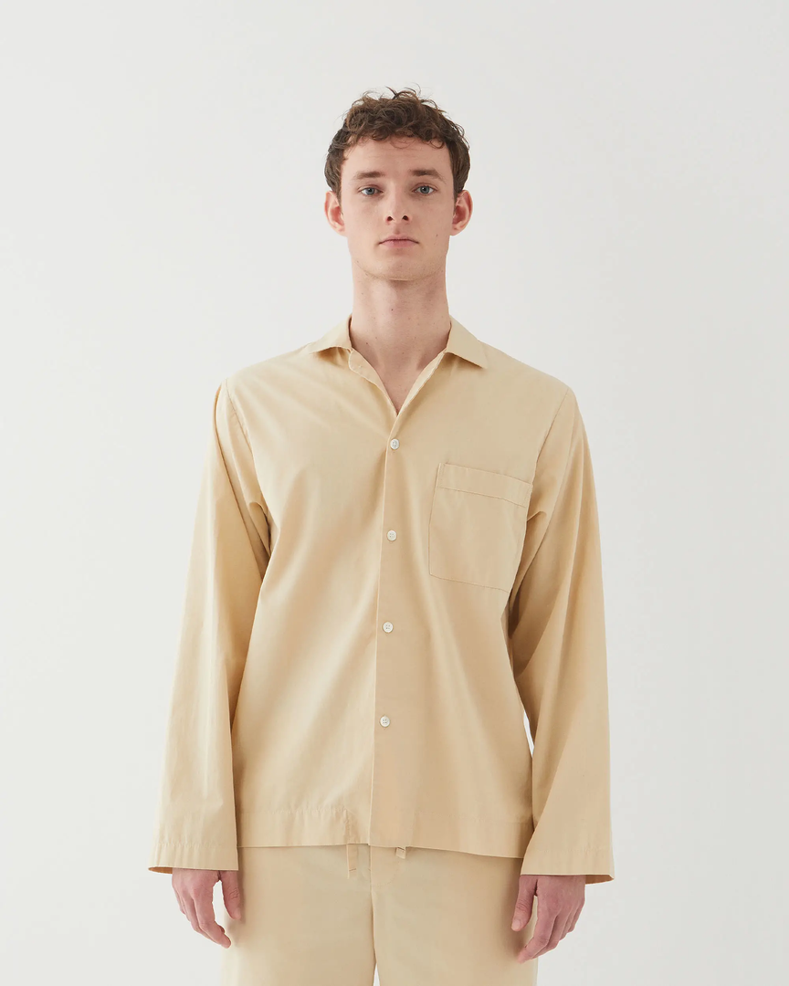 Tekla Fashion Jewellery Poplin Sleep Shirt - Khaki 3 Tekla Fashion Jewellery Poplin Sleep Shirt - Khaki
