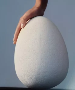 Fourth St. Egg Sculpture - Limestone