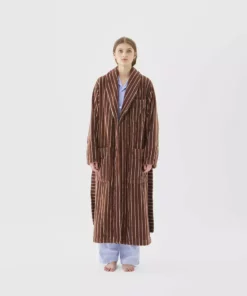 Tekla Classic Bathrobe - Lima Stripe New Arrivals