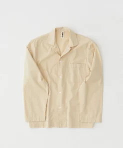 Tekla Fashion Jewellery Poplin Sleep Shirt - Khaki