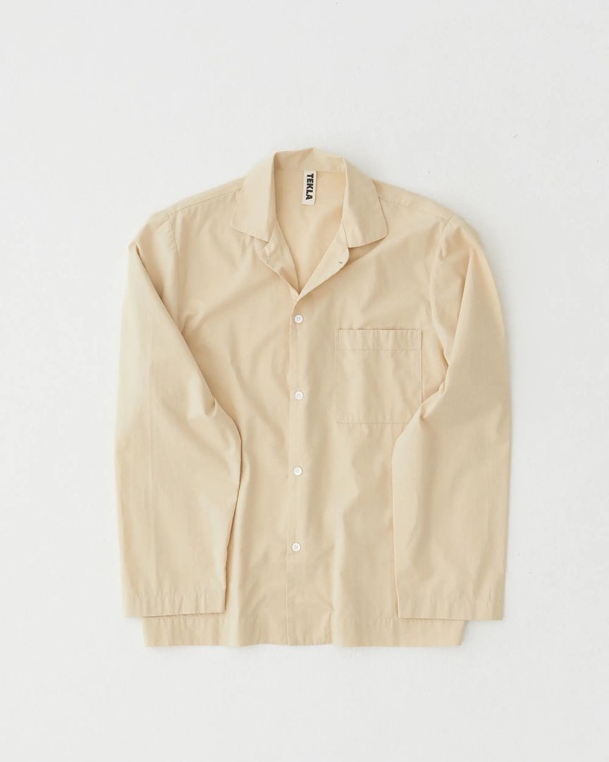 Tekla Fashion Jewellery Poplin Sleep Shirt - Khaki 1 Tekla Fashion Jewellery Poplin Sleep Shirt - Khaki