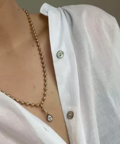 Jessica McCormack Ball N Chain Pendant - Diamond Pear Shaped