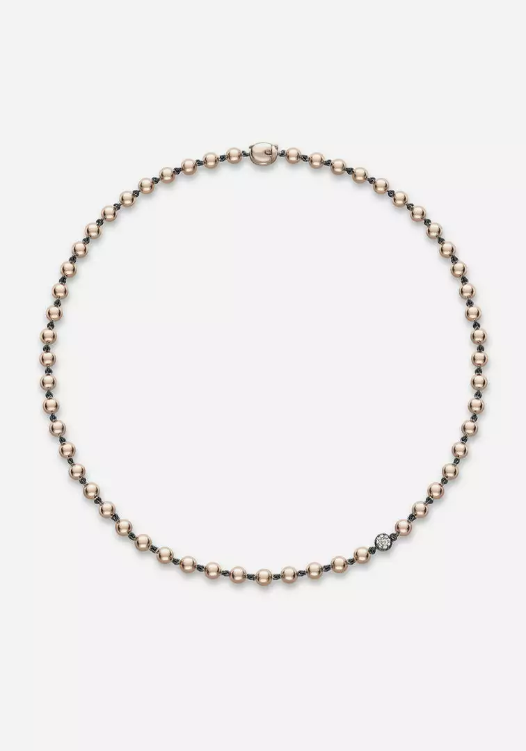 Jessica McCormack Fashion Jewellery Ball N Chain Necklace - Diamond 1 Jessica McCormack Fashion Jewellery Ball N Chain Necklace - Diamond