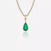 Jessica McCormack Ball N Chain Pendant - Emerald Pear Shaped 4.52ct Fashion Jewellery