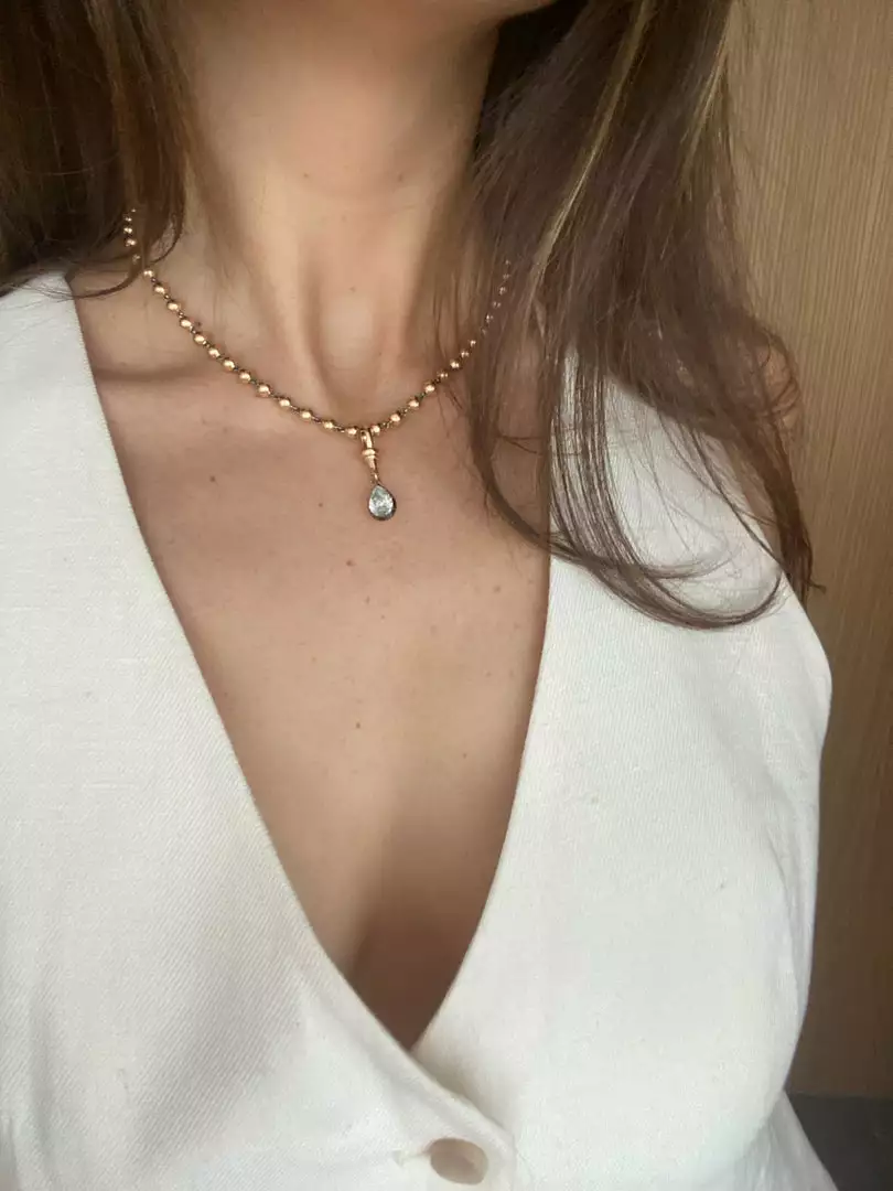 Jessica McCormack Fashion Jewellery Ball N Chain Necklace - Diamond 3 Jessica McCormack Fashion Jewellery Ball N Chain Necklace - Diamond