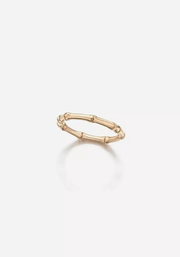 Jessica McCormack Fashion Jewellery Bamboo Ring - Rose Gold Wide Band 1 Jessica McCormack Fashion Jewellery Bamboo Ring - Rose Gold Wide Band
