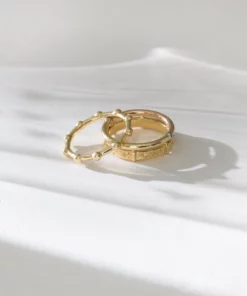 Jessica McCormack Fashion Jewellery Fairtrade Gold Band - Tricolour