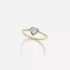 Jessica McCormack Button Back Diamond Ring - Heart Shaped 0.30ct BWG Fashion Jewellery