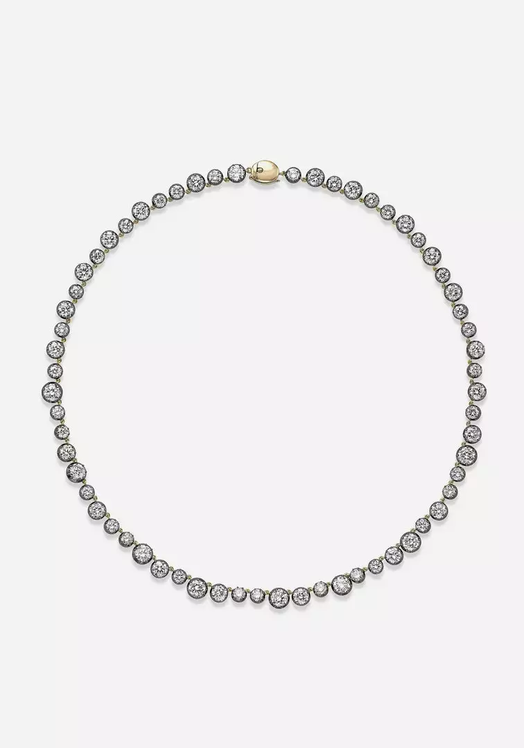 Jessica McCormack Signature Necklace - Diamond Button Back Necklace Fashion Jewellery 2 Jessica McCormack Signature Necklace - Diamond Button Back Necklace Fashion Jewellery