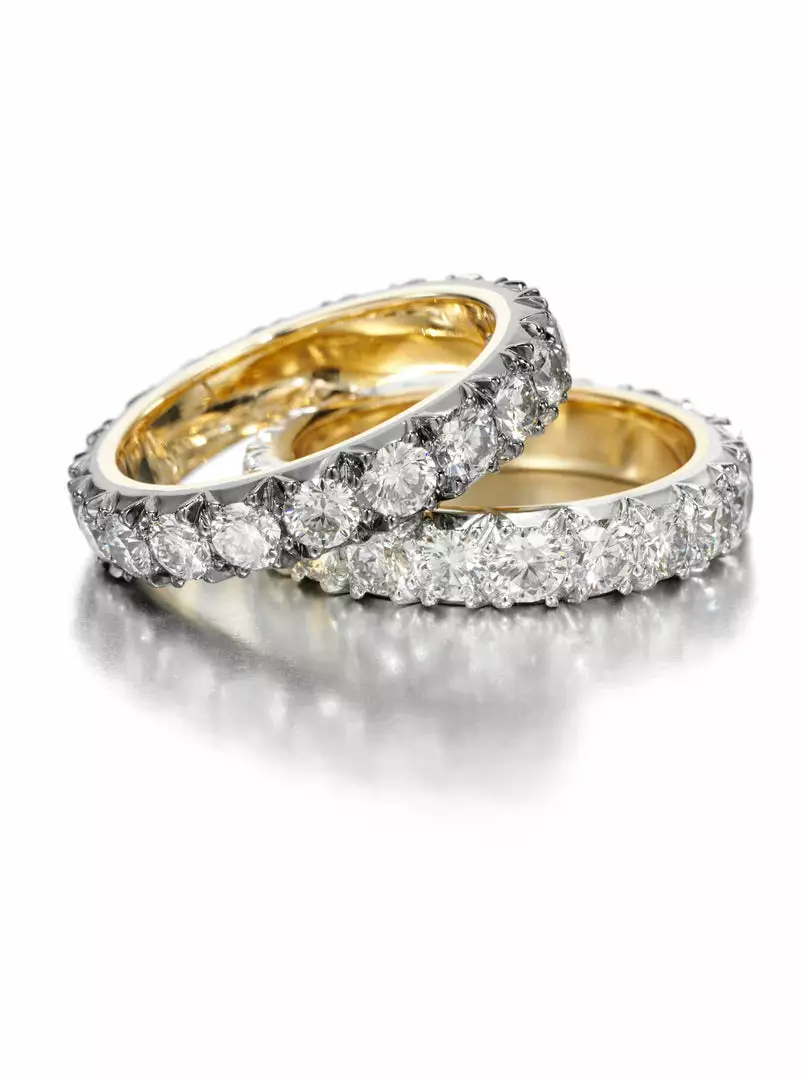 Jessica McCormack Diamond Eternity Band - Cut-Down Medium Diamond Blackened Gold 4 Jessica McCormack Diamond Eternity Band - Cut-Down Medium Diamond Blackened Gold