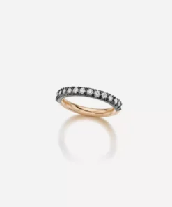 Jessica McCormack Half-Set Diamond Eternity Band - Rose And Blackened Gold