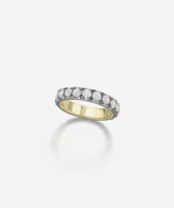 Jessica McCormack Diamond Eternity Band - Cut-Down Medium Diamond Blackened Gold