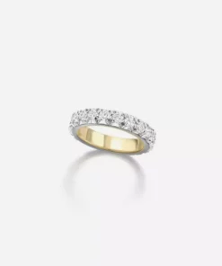 Jessica McCormack Fashion Jewellery Diamond Eternity Band - Cut-Down Medium Diamond White Gold