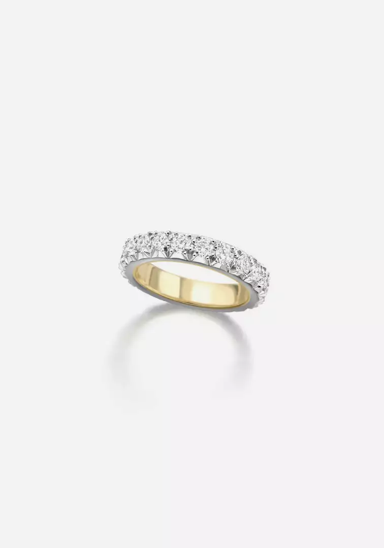 Jessica McCormack Fashion Jewellery Diamond Eternity Band - Cut-Down Medium Diamond White Gold 1 Jessica McCormack Fashion Jewellery Diamond Eternity Band - Cut-Down Medium Diamond White Gold