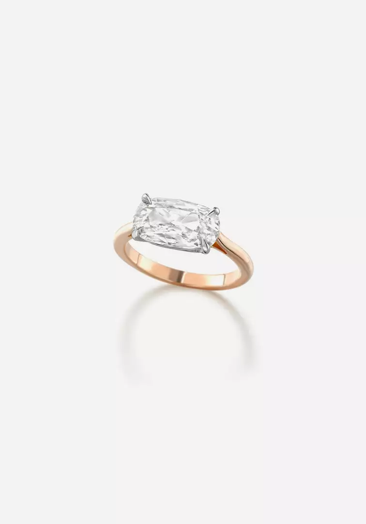 Jessica McCormack Elongated Cushion East-West Diamond Ring 1 Jessica McCormack Elongated Cushion East-West Diamond Ring