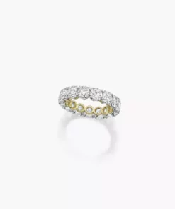 Jessica McCormack Fashion Jewellery Diamond Eternity Band - Round Brilliant Diamond Claw Set 5.38ct