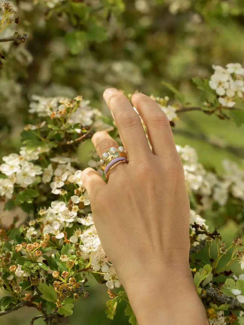 Jessica McCormack Dream Gifts For Her Bamboo Ring - Rose Gold Fine Band 2 Jessica McCormack Dream Gifts For Her Bamboo Ring - Rose Gold Fine Band