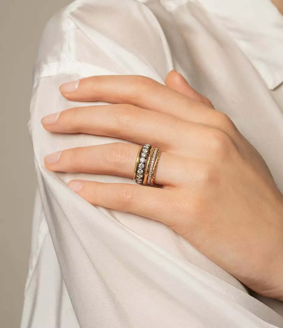 Jessica McCormack Diamond Eternity Band - Cut-Down Medium Diamond Blackened Gold 2 Jessica McCormack Diamond Eternity Band - Cut-Down Medium Diamond Blackened Gold