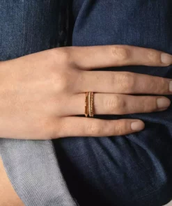 Jessica McCormack Fashion Jewellery Bamboo Ring - Rose Gold Wide Band 5 Jessica McCormack Fashion Jewellery Bamboo Ring - Rose Gold Wide Band