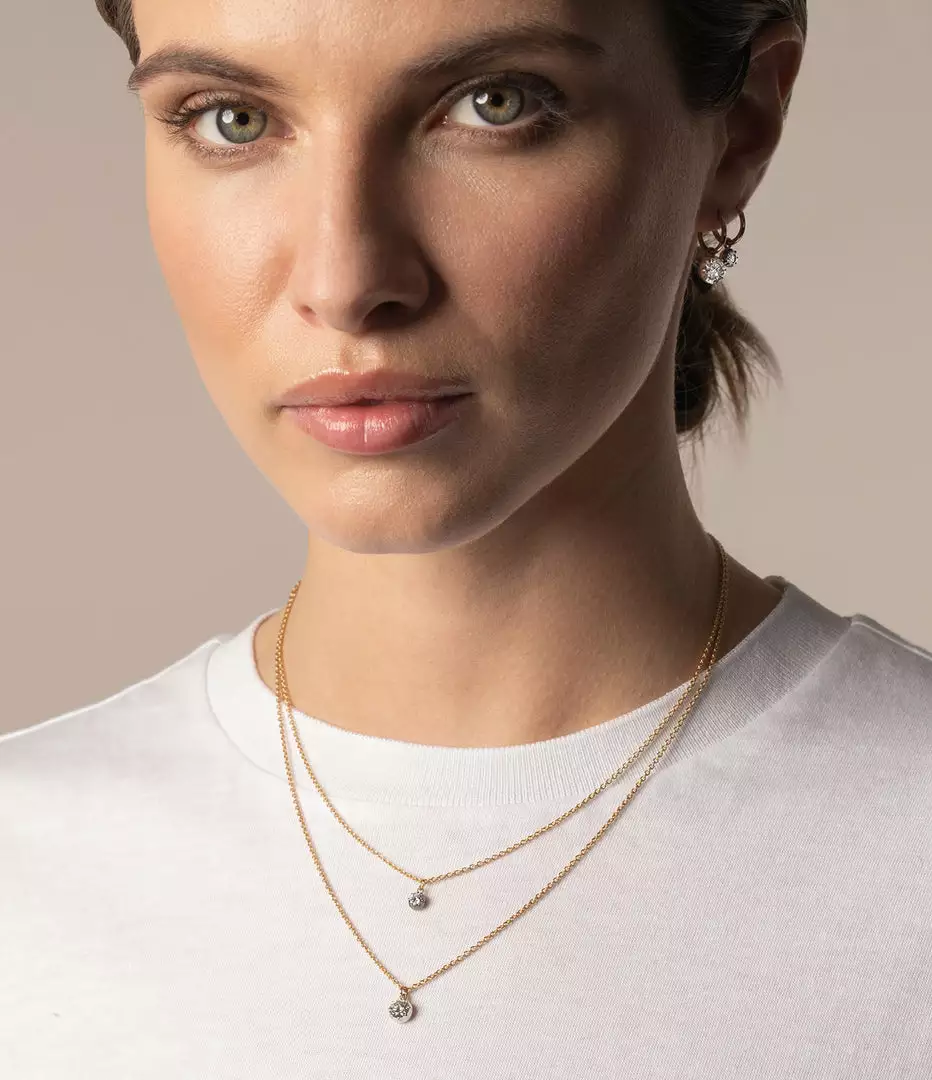 Jessica McCormack Fashion Jewellery Signature Diamond Pendant - Round Diamond Blackened Gold 3 Jessica McCormack Fashion Jewellery Signature Diamond Pendant - Round Diamond Blackened Gold