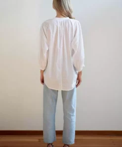 Mahsa Fashion Jewellery Everyday Shirt In White Swiss Dot