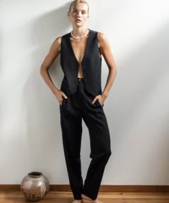 Mahsa Waistcoat In Black