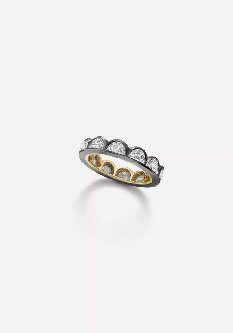 Jessica McCormack Fashion Jewellery Moonshine Ring - Diamond Eternity Ring 1 Jessica McCormack Fashion Jewellery Moonshine Ring - Diamond Eternity Ring