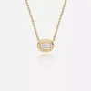 Jessica McCormack Fashion Jewellery On The Rocks Necklace - 0.75ct Baguette Cut Diamond East-West Pendant