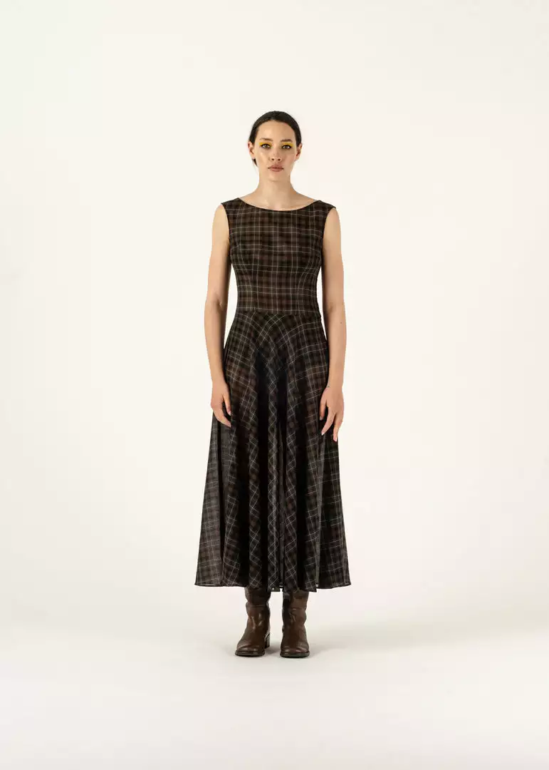 Penny Sage Cleo Dress - Liquorice Check 2 Penny Sage Cleo Dress - Liquorice Check