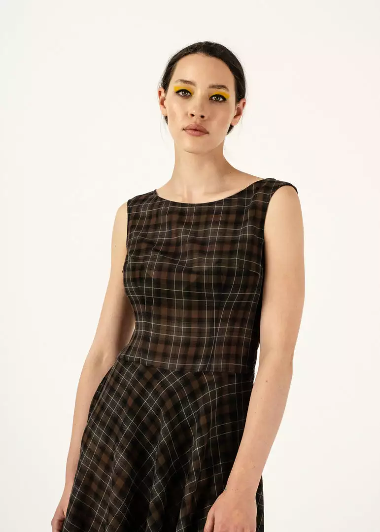 Penny Sage Cleo Dress - Liquorice Check 4 Penny Sage Cleo Dress - Liquorice Check