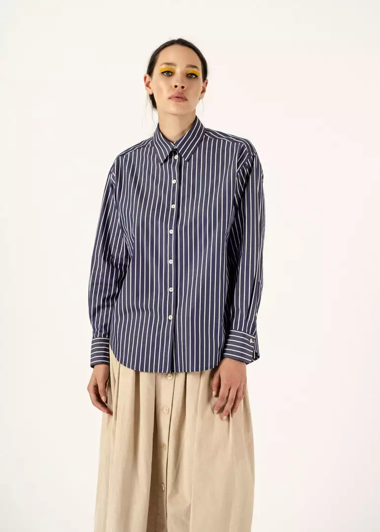 Penny Sage Maryse Shirt - Navy Stripe Fashion Jewellery 1 Penny Sage Maryse Shirt - Navy Stripe Fashion Jewellery