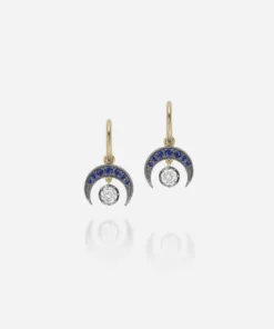 Jessica McCormack Signature Gypsets - Sapphire And Diamond Crescent Moon Fashion Jewellery