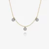 Jessica McCormack Fashion Jewellery Signature Necklace - Georgian Cut-Down Three Stone Diamond Necklace