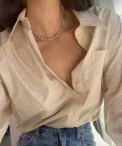 Jessica McCormack Signature Necklace - Diamond Button Back Necklace Fashion Jewellery