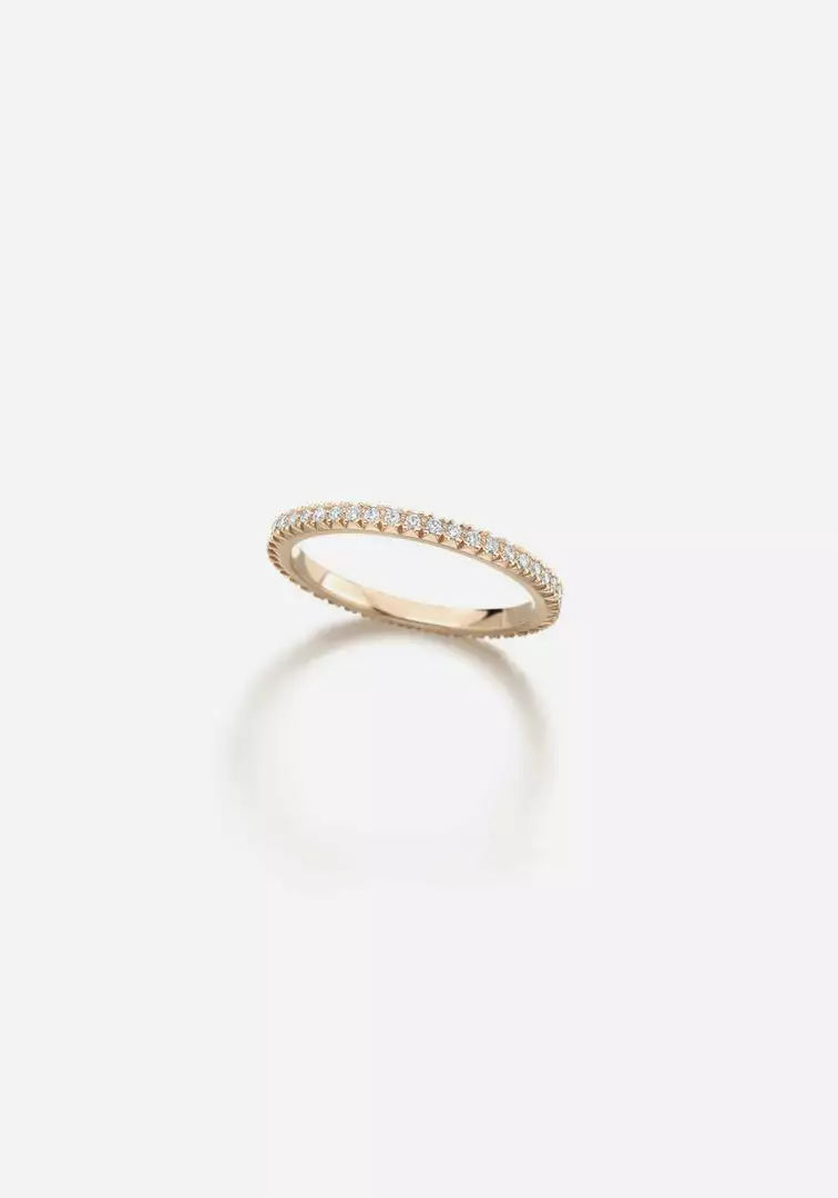 Jessica McCormack Super Fine Eternity Band - Rose Gold 1 Jessica McCormack Super Fine Eternity Band - Rose Gold
