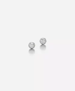 Jessica McCormack Signature Studs - Cut-Down Diamond In White Gold