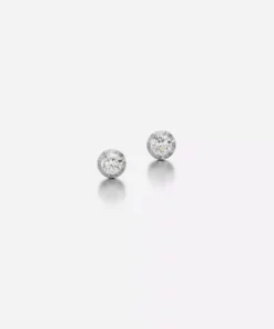 Jessica McCormack Signature Studs - Cut-Down Diamond In White Gold