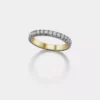 Jessica McCormack Fashion Jewellery Diamond Eternity Band - Cut-Down Small Diamond Blackened Gold