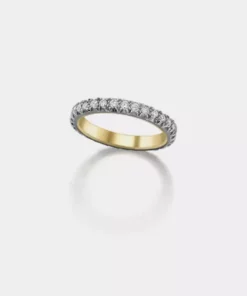 Jessica McCormack Fashion Jewellery Diamond Eternity Band - Cut-Down Small Diamond Blackened Gold