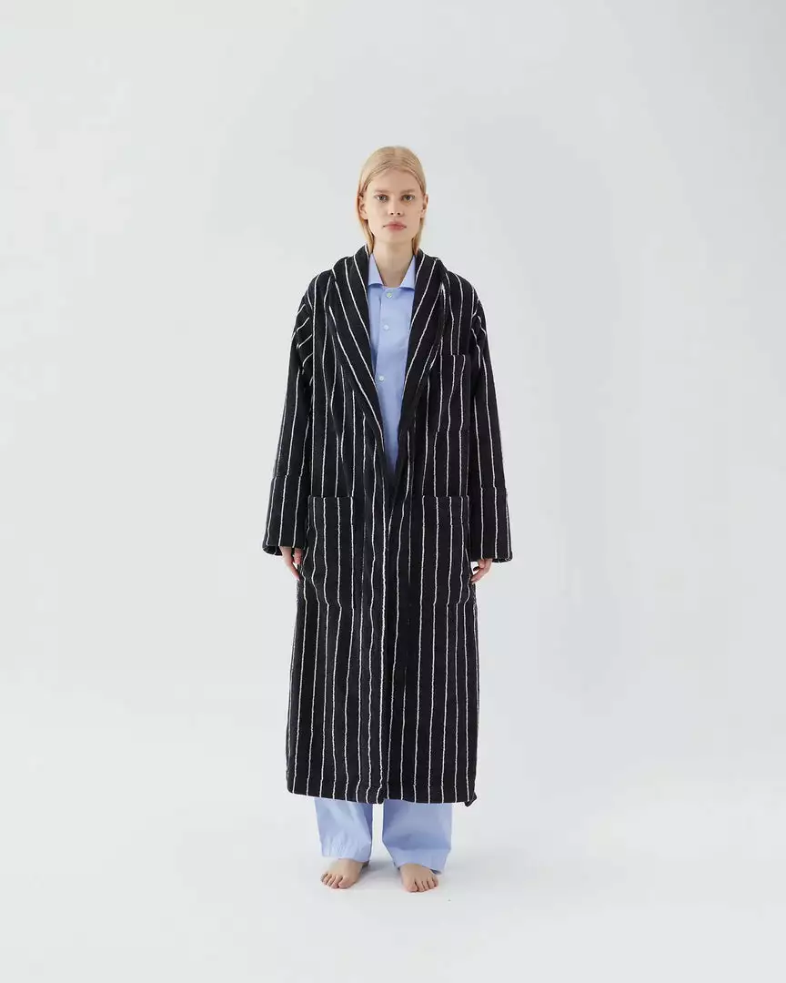 Tekla New Arrivals Classic Bathrobe - Antwerp Stripe 1 Tekla New Arrivals Classic Bathrobe - Antwerp Stripe