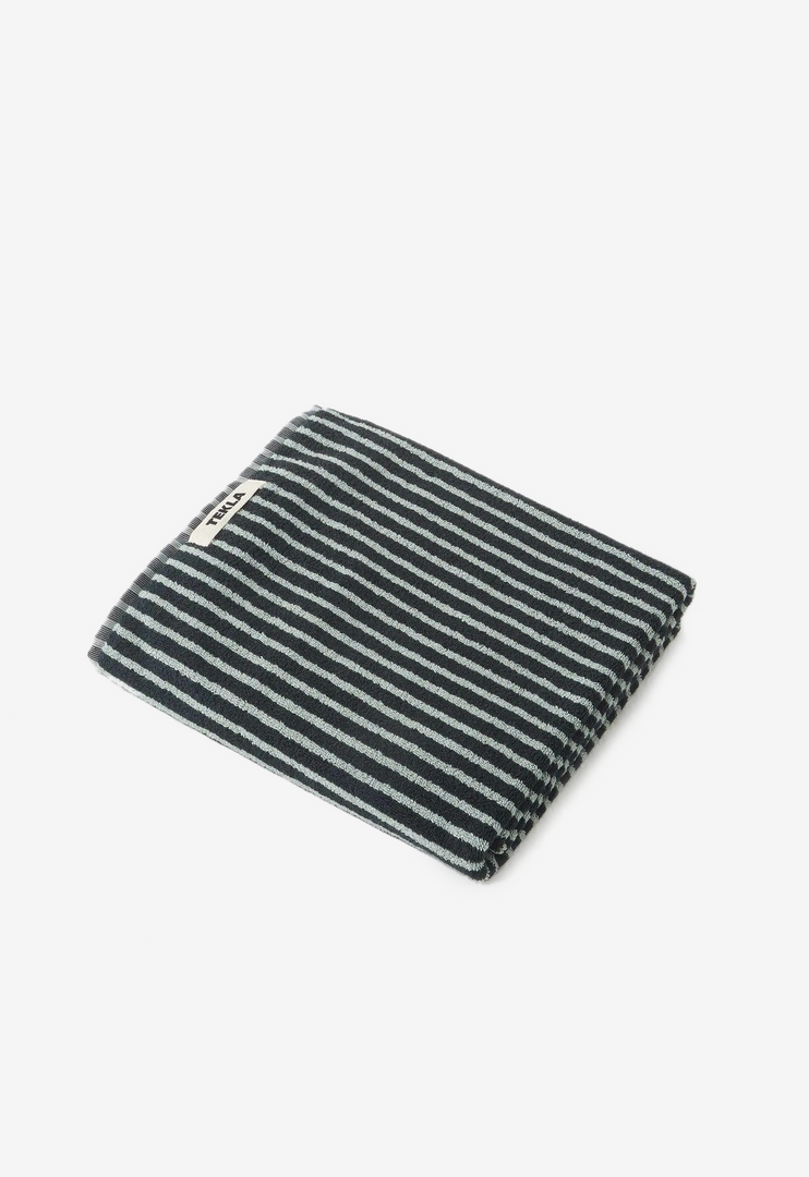 Tekla Organic Cotton Towels - Black And Mint Home Living 1 Tekla Organic Cotton Towels - Black And Mint Home Living
