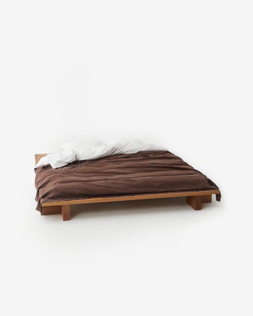 Tekla Linen Bedspread - Brown 1 Tekla Linen Bedspread - Brown