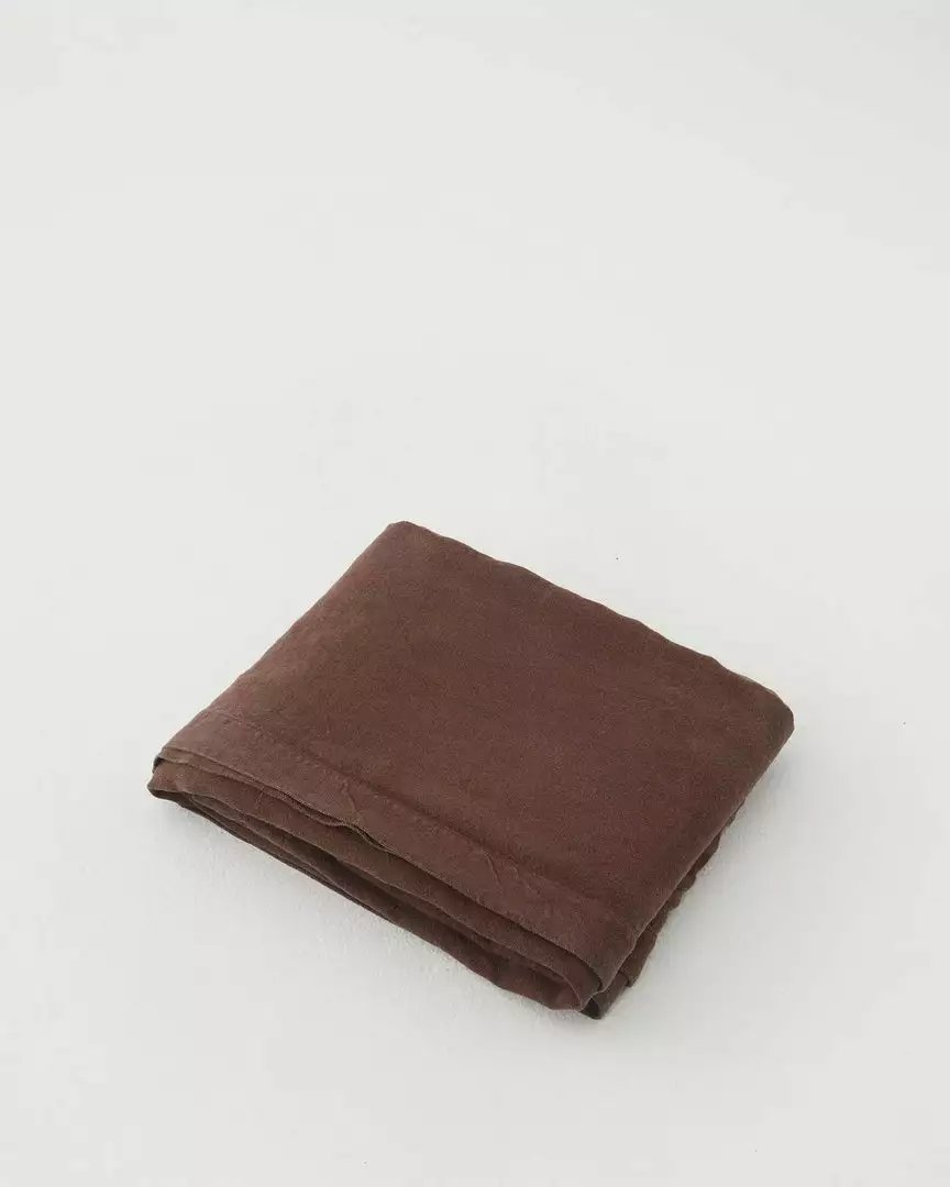 Tekla Linen Bedspread - Brown 2 Tekla Linen Bedspread - Brown
