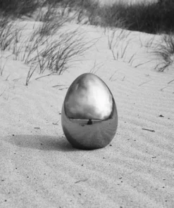 Fourth St. Egg Sculpture - Brass