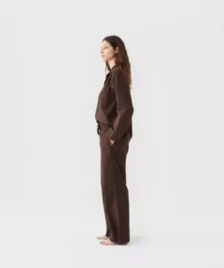 Tekla Poplin Sleep Shirt - Coffee 6 Tekla Poplin Sleep Shirt - Coffee